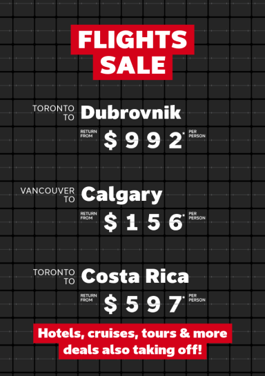 Check out these RED HOT flight deals!