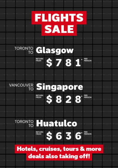 Check out these RED HOT flight deals!