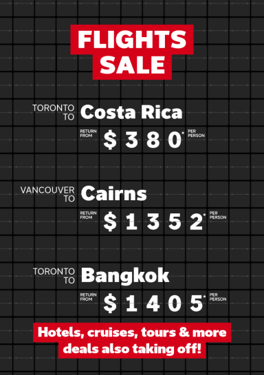 Check out these RED HOT flight deals!
