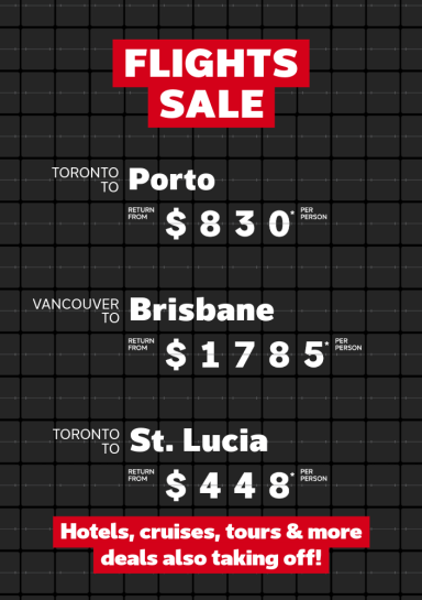 Check out these RED HOT flight deals!