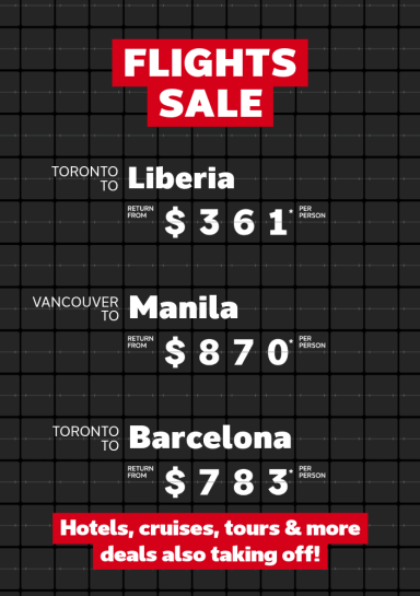 Check out these flight deals to Costa Rica, the Philippines, Spain and more!