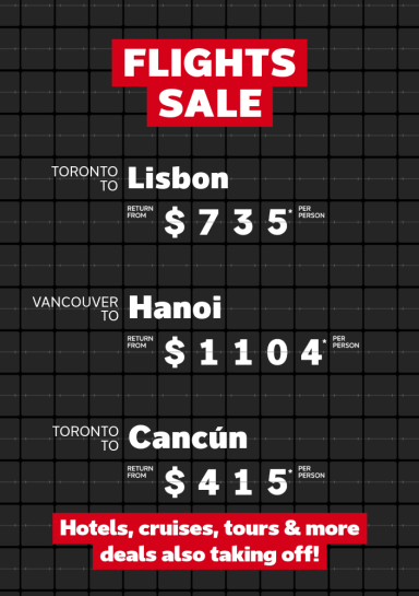 Check out these RED HOT flight deals!