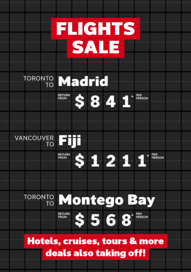 Check out these RED HOT flight deals!