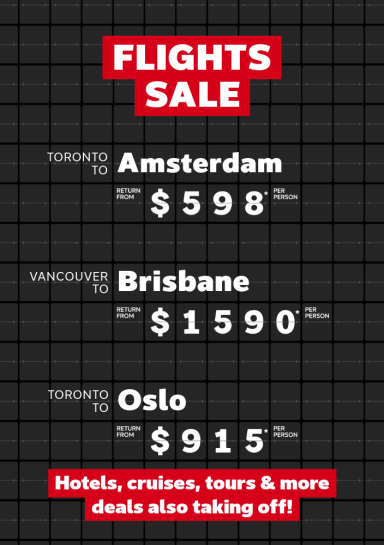 Check out these RED HOT flight deals!