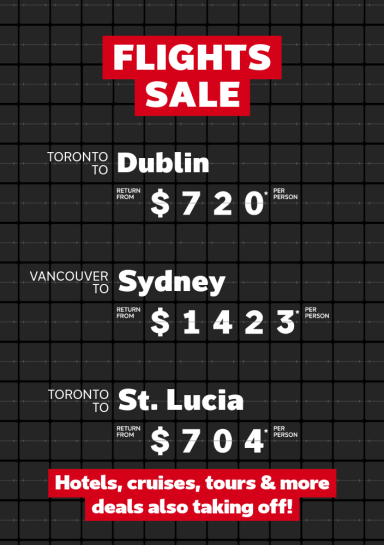 Check out these RED HOT flight deals!