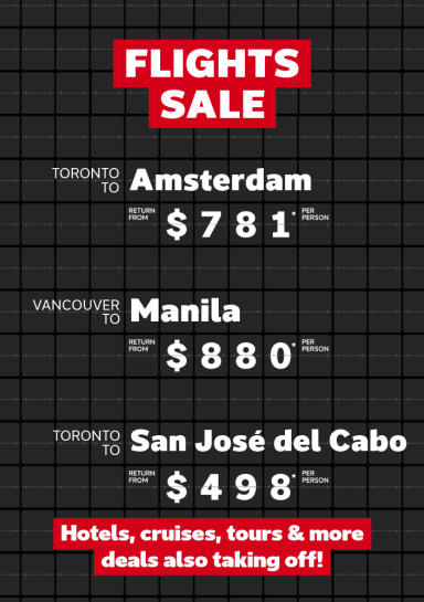 Check out these RED HOT flight deals!