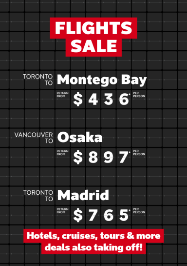 Check out these RED HOT flight deals!