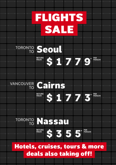 Check out these RED HOT flight deals!