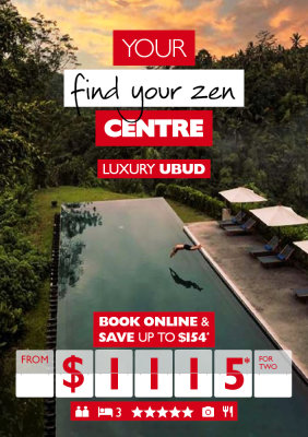 man diving in ubud pool