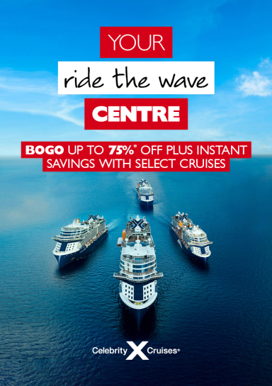BOGO Up to 75%* Off Plus Instant Savings with Select Cruises