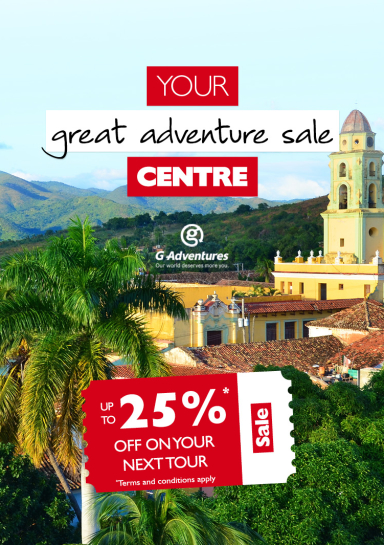 Up to 25% off G Adventures Tours