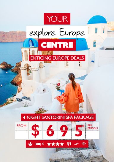 Stay in Santorini for as little as $695* for 4 Nights