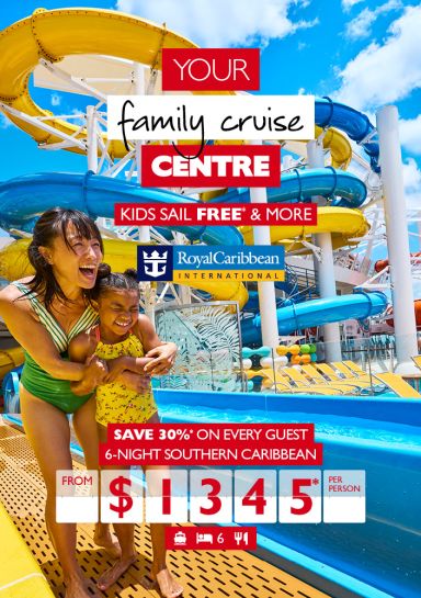 Family cruise Centre - Save 30% on every guest - 6-night southern Caribbean cruise from $1345 per person