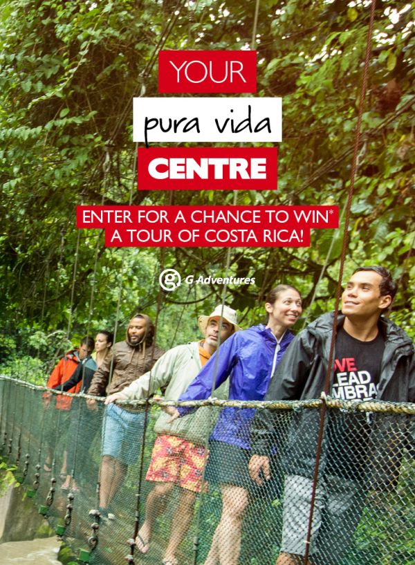 Enter for a Chance to Win* a Tour of Costa Rica