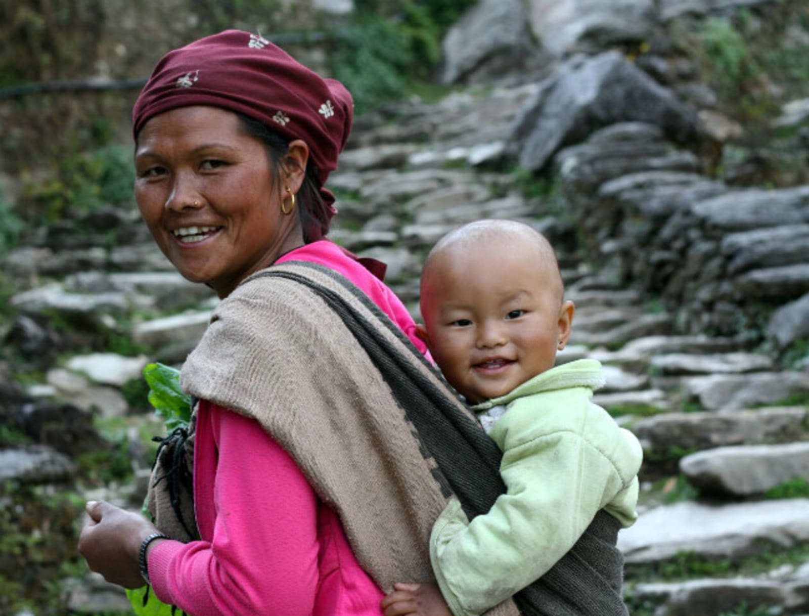 Nepal Woman and Child