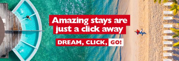 Amazing Stays are just a click away! Dream, click, GO!