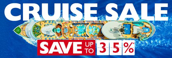 Cruise sale. Save up to 35%*. Hurry sale ends 23 October!