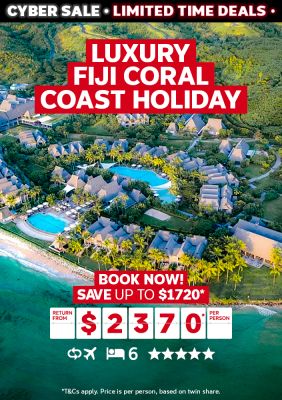 Luxury Fiji Coral Coast Holiday. Book now! Save up to $1720* return from $2370* per person