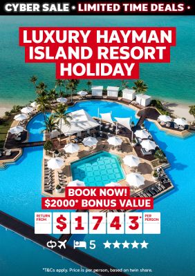 Luxury Hayman Island resort holiday. Book now! $2000* bonus value return from $1743* per person