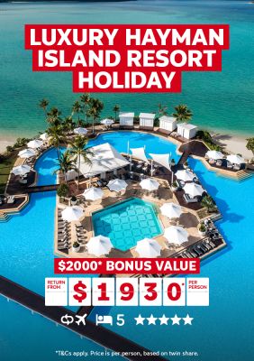 Luxury Hayman Island resort holiday | $2000* bonus value - return from $1930* per person | *T&Cs apply. Price is per person, based on twin share.