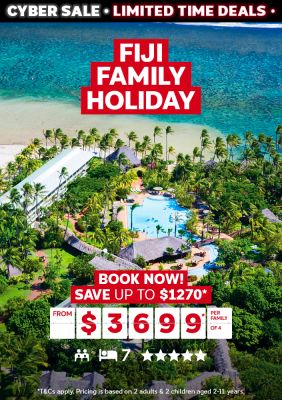 Fiji family holiday. Book now! Save up to $1270* from $3699* per family of 4