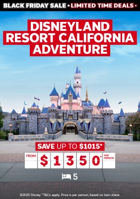 Disneyland Resort California Adventure. Save up to $1015* from $1350* per person