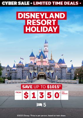 Disneyland Resort Holiday. Book now! Save up to $1015* from $1350* per person