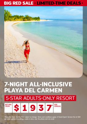 7-night all-inclusive Playa del Carmen from $1937* per person | 5-star adults-only resort