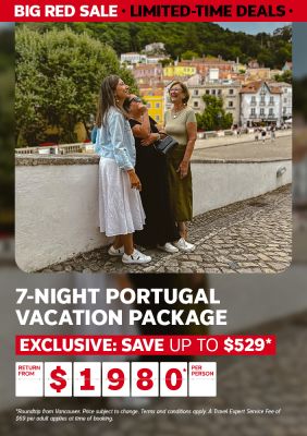 7-night Portugal vacation package from $1980* per person | Exclusive: Save up to $529*