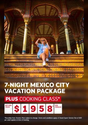 Weekly Deal Tile - Flight Centre Vacation - Mexico City | August 28-September 4