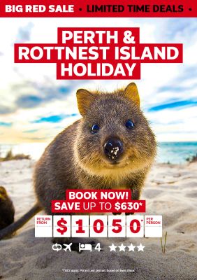 Perth & Rottnest Island Holiday. Book now! Save up to $630* return from $1050* per person