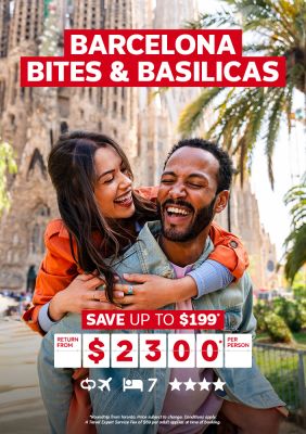 Barcelona Bites & Basilicas Save up to $199* return from $2300* per person
