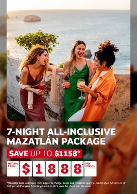 7-night all-inclusive Mazatlan from $1888* per person | Save up to $1158* 