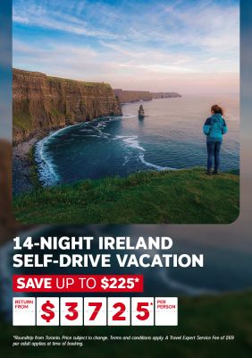 14-night Ireland self-drive vacation from $3725* per person | Save up to $225*