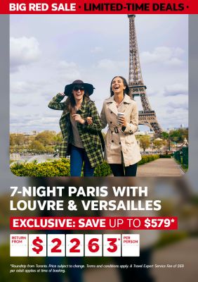7-night Paris Vacation - Exclusive: Save up to $579* - Return from Toronto from $2263* per person