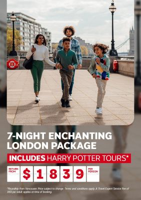 7-night enchanting London package from $1839* per person | Includes Harry Potter tours*