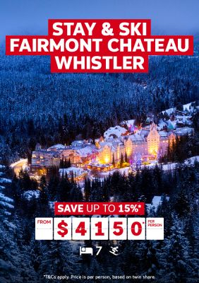 Stay & ski fairmont chateau whistler save up to 15% from $4150 per person