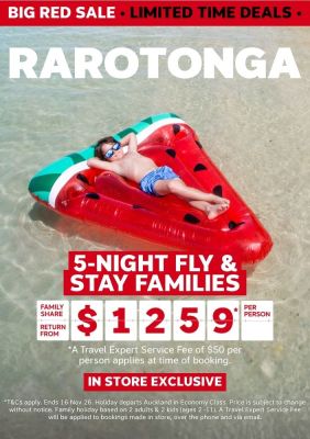 Rarotonga | 5-Night Fly & Stay Families