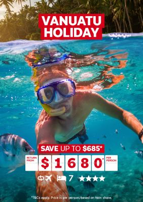 Vanuatu holiday. Save up to $685* return from $1680* per person