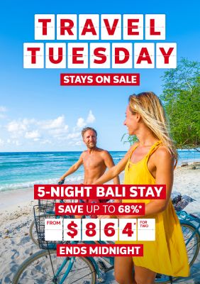 5-night Bali Stay. Save up to 68%* from $864* for two