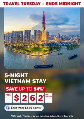 City of Nha Trang Vietnam in the early evening featuring a 5-night Vietnam stay from $262