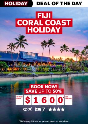 Fiji Coral Coast Holiday. Book now! Save up to 50%* return from $1600* per person