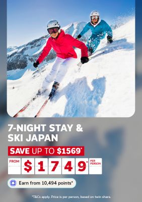 7 night stay and ski japan