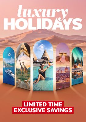 Windows in a desert showcasing luxury holiday destinations featuring limited time exclusive savings
