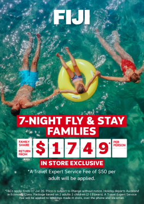 Fiji | 7-night Fly & stay Families