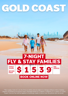 7-NIGHT FLY & STAY GOLD COAST FAMILIES