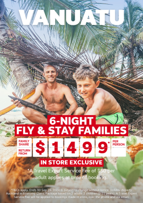 Vanuatu: 6-night Fly & Stay Families