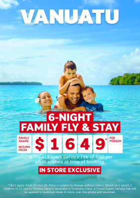 Vanuatu: 6-night Fly & Stay Families