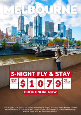 Melbourne - 3-night fly & stay