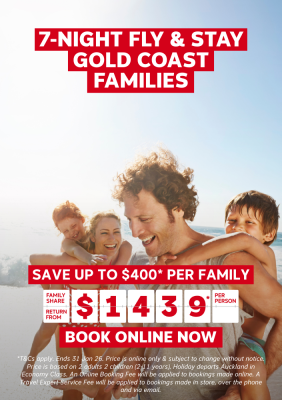 7-NIGHT FLY & STAY GOLD COAST FAMILIES